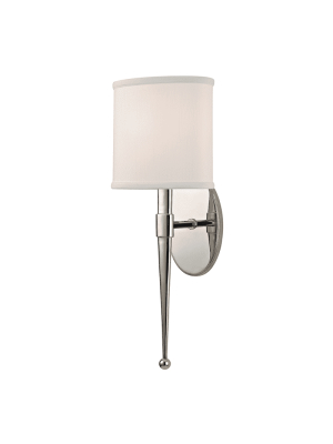 Madison 1 Light Wall Sconce Polished Nickel