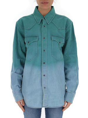 Isabel Marant Étoile Dip-dye Buttoned Denim Shirt