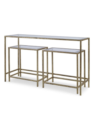 Scarlatti Console Table, W/2 Nesting Tables