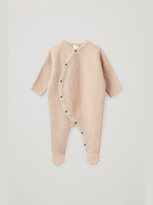 Knitted Cotton-wool Babygrow