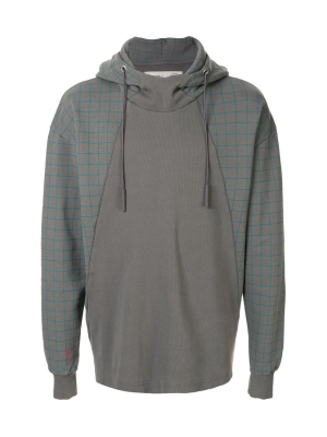 A-cold-wall Knitted Grid Print Hoodie Grey