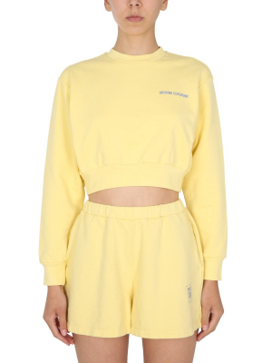 Opening Ceremony Logo Printed Cropped Sweatshirt