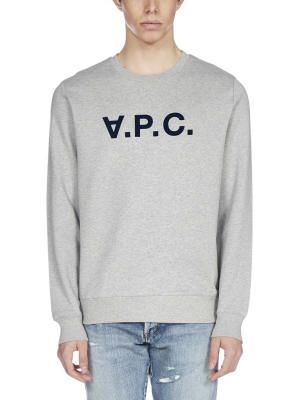 A.p.c. Vpc Logo Flocked Sweatshirt