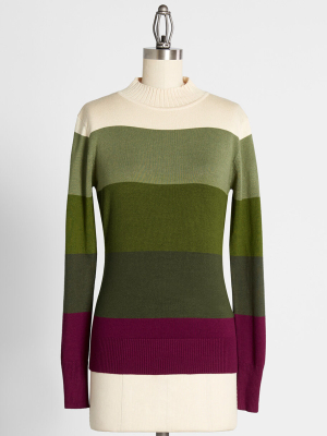 Fortune Favors The Bold Mock Neck Sweater