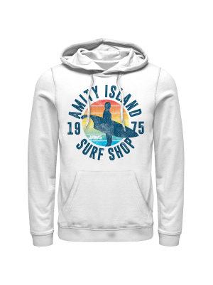 Men's Jaws Retro Amity Island Surf Shop Pull Over Hoodie