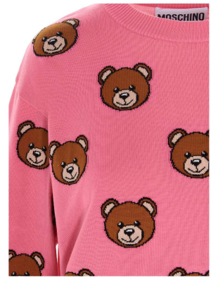 Moschino Allover Teddy Intarsia Jumper