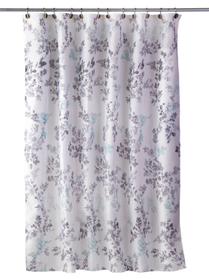 Greenhouse Leaves Shower Curtain Aqua - Skl Home