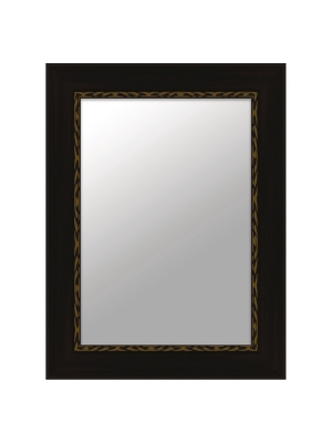 10" X 13" Rectangle Black Decorative Mirror - Ptm Images