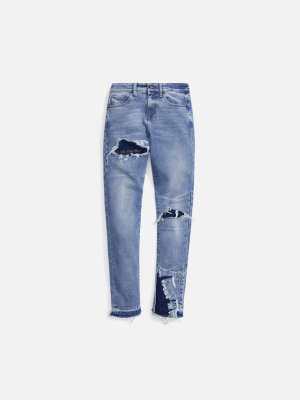 Val Kristopher Eroded Denim - Blue