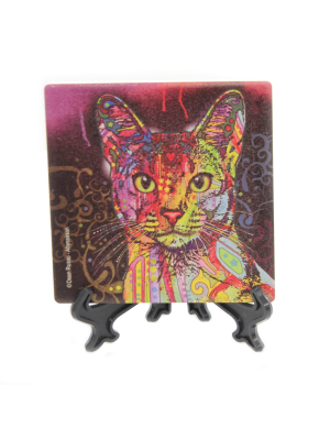 Animal 4.0" Cat Abyssinian Cork Back Coaster Sjt Enterprises - Coasters