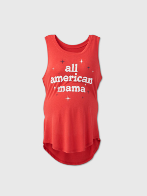 Maternity All American Mama Tank Top - Isabel Maternity By Ingrid & Isabel™ Red