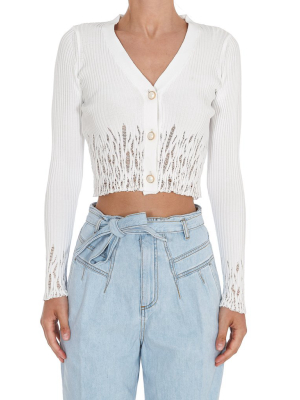 Pinko Pallamano Cropped Knitted Cardigan