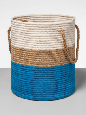 Coiled Rope Basket White/blue - Opalhouse™