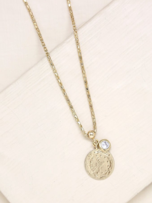 Coin Keepsake 18k Gold Plated Necklace