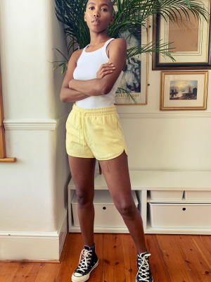 90's Yellow Jersey Mini Runner Shorts