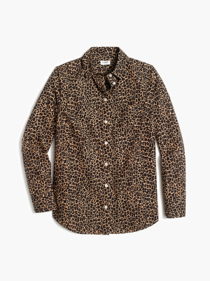 Button-up Leopard Shirt In Signature Fit