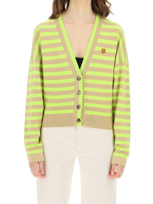 Kenzo Tiger Crest Striped Cardigan