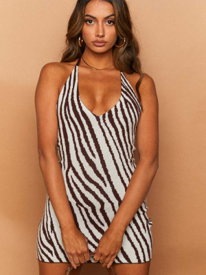 Up All Night Mini Dress Zebra