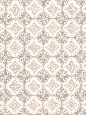 Geo Pink Quatrefoil Wallpaper From The Kismet Collection By Brewster Home Fashions