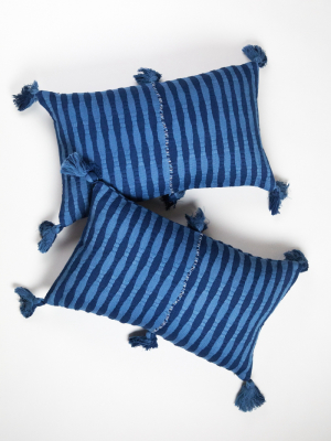 Archive New York Indigo Antigua Pillow