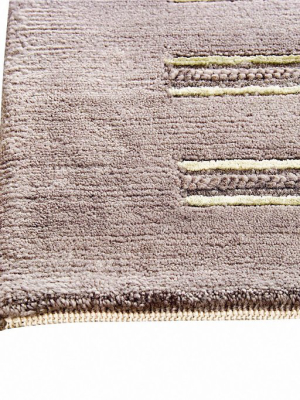 Chicago Collection Wool And Viscose Area Rug In Grey