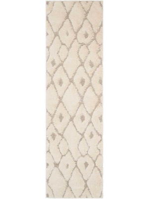 Olympia Shag Cream/beige Runner Rug