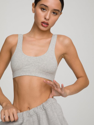 Essential Scoop Bra | Heather Grey001