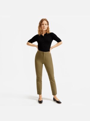 The Fixed-waist Stretch Cotton Pant