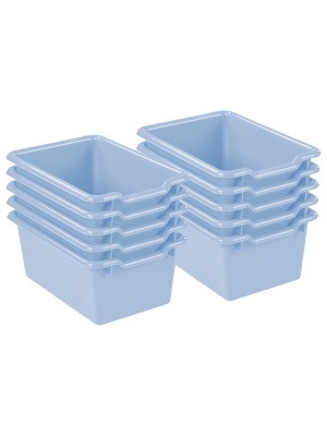 Ecr4kids Storage Bins With Scoop Front Handles - Cubby Compatible - 10-pack