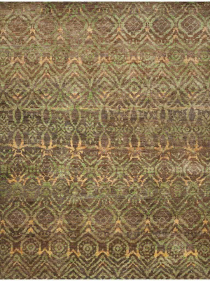 Bohemian Green/brown Area Rug