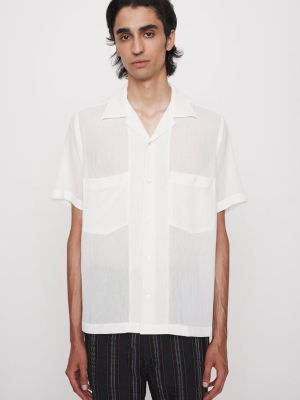 Dexter Camp Collar Shirt White