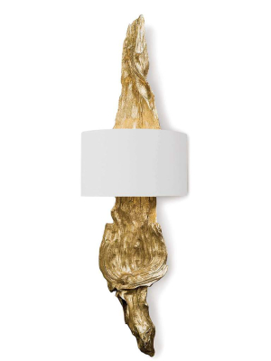 Driftwood Sconce (antique Gold Leaf)