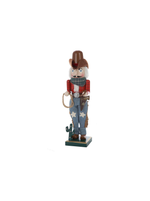 Kurt Adler 15" Wooden Cowboy Nutcracker