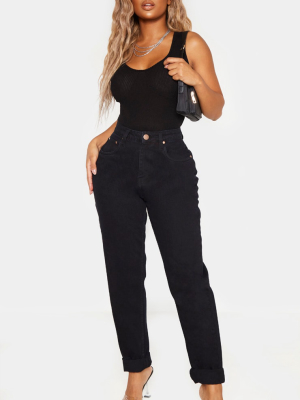 Shape Black High Waist Mom Jeans