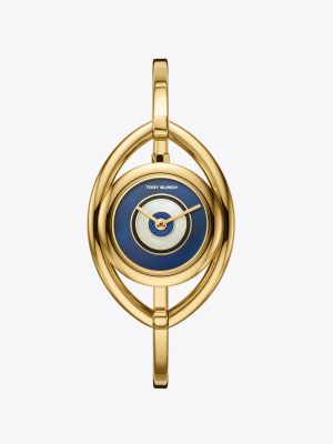 Evil Eye Bangle Watch, Gold-tone/ivory, 25 Mm