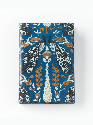 Fauna Leather Journal - Blue Peacock