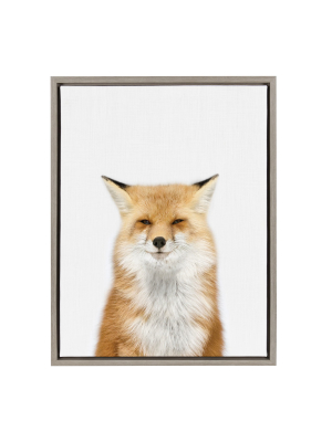 18" X 24" Sylvie Young Fox Framed Canvas By Amy Peterson Gray - Kate And Laurel