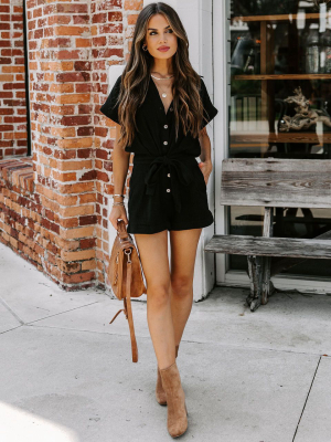 Jazzy Cotton Pocketed Button Down Romper