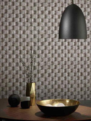 Brighton Graphic Wallpaper In Deep Brown Design By Bd Wall