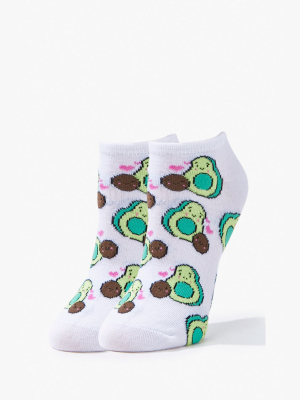 Avocado Print Ankle Socks