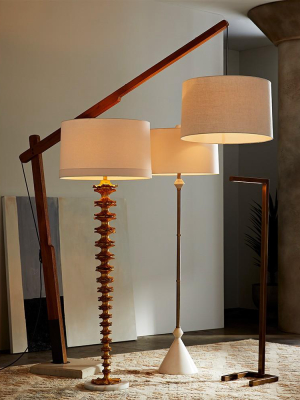 Salford Floor Lamp Vintage Brass