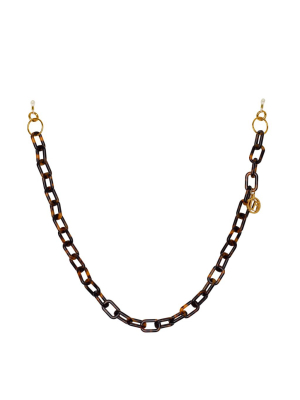 Tortoiseshell Square Link Acetate Chain