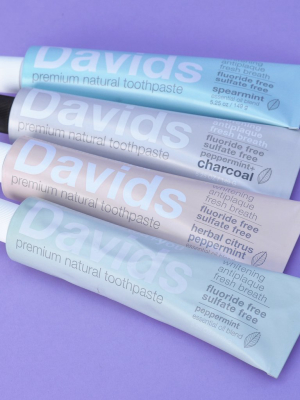 Davids Natural Peppermint + Charcoal Toothpaste