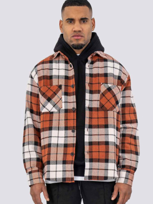 Delta Heavy Flannel Shirt Rust