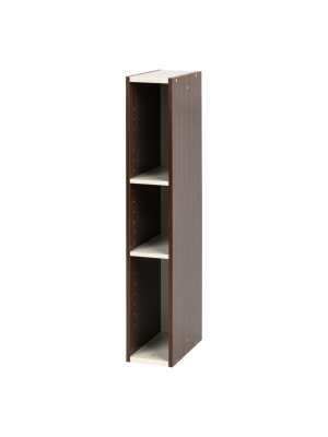 Iris 5" Slim Storage Shelf Walnut Brown