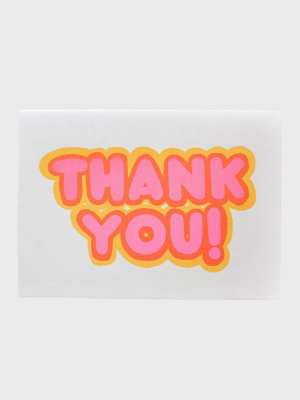 Gold Teeth Brooklyn Thank You Shadow Greeting Card