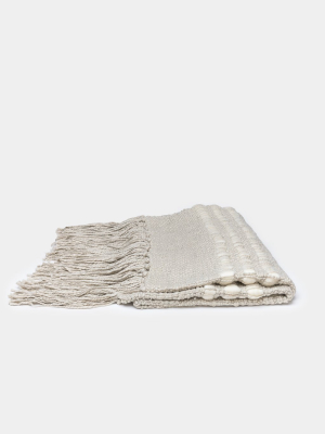 Alma Handwoven Cotton Throw Blanket Cement