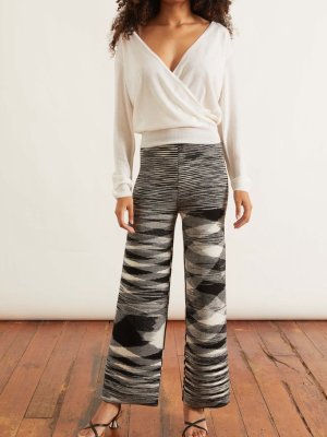 Trousers In Double Flammato