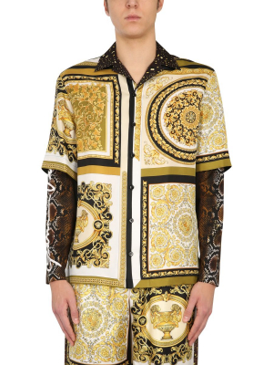 Versace Baroque Print Layered Shirt