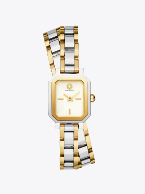 Robinson Mini Watch, Two-tone Gold/stainless Steel/ivory, 22 Mm